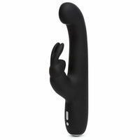 Czarny wibrator Happy Rabbit G-Spot Slim Black z 15 programami wibracji i smukłym trzonem.